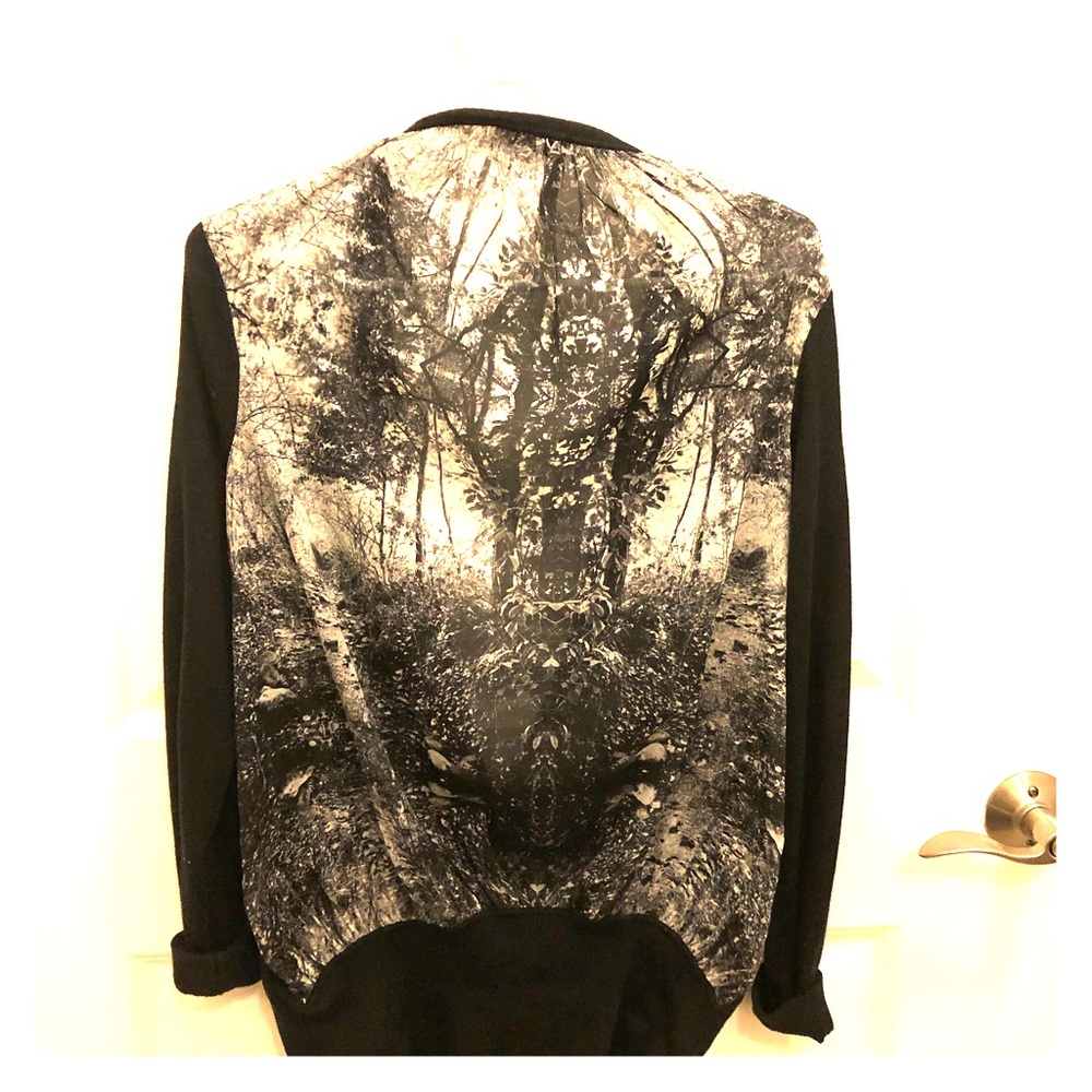 Ted baker cardigan. Forest print. Black. Size 2